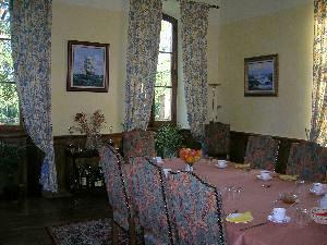 Chteau de Sombrun dining room set for breakfast