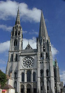 Chartres Cathedral.  Photo courtesy of Wikipedia.
