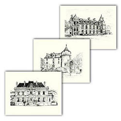 French Chteau Note Cards