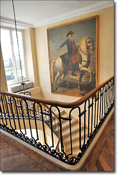 Magnificent stairway at the château