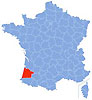 Map of the Landes.  Wikipedia