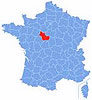 Map of the Loir-et-Cher