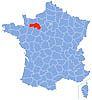 Map of Orne departement.  Wikipedia