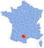 Map Tarn departement