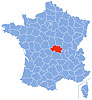 Map of Allier. Wikipedia