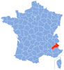 Map of Hautes-Alpes, Provence.  Wikipedia