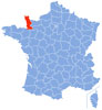 Map of the La Manche, Normandy.  Wikipedia.