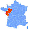 Map Pays de la Loire.  Wikipedia