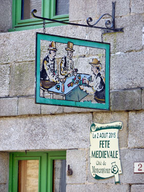 Signage in Moncontour.  Copyright Cold Spring Press. All rights reserved.