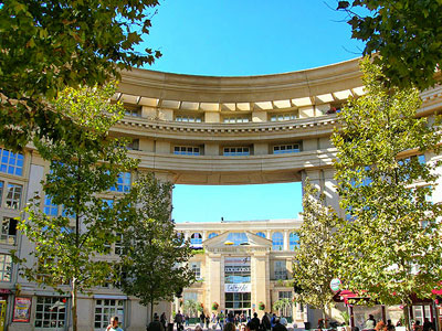 Sweeping architecture of Montpellier.  Photo copyright Cold Spring Press.  All rights reserved.