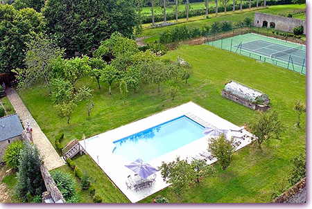 Pool and Tennis court