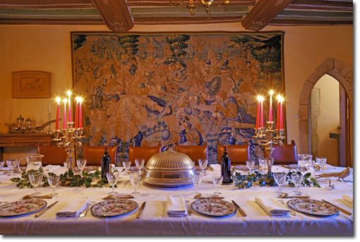Dining room in the evening