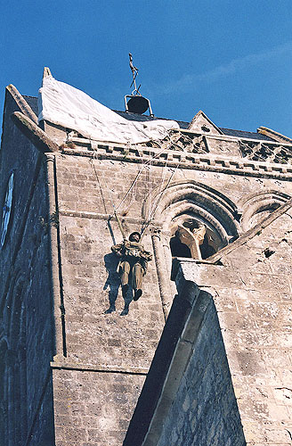 The church and paratrooper at Ste-Mre Eglise