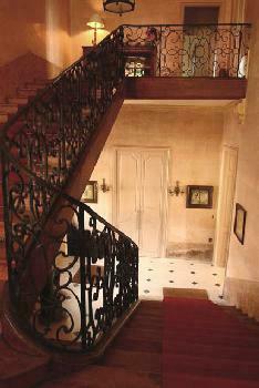 Foyer and stairs in evening