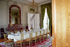 Dining room Chteau du Guerinet. Photo copyright 2009.  Cold Spring Press.  All rights reserved.