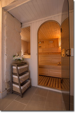 Rejuvenating sauna.