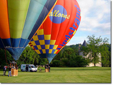 Enjoy a hot-air balloon ride