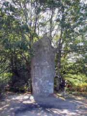 A menhir in Monts de Blond.   Photo courtesy of http://chemins.secrets.pagesperso-orange.fr/pages/montsacceuil1.php